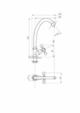 Кран для холодной воды FAUZT FZs-101-54 тип Кр-ЦБА, артикул FZs-101-54