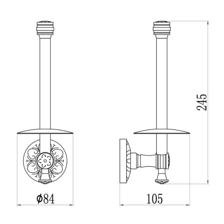Держатель для туалетной бумаги Savol S-005852-1A, хром, артикул S-005852-1A
