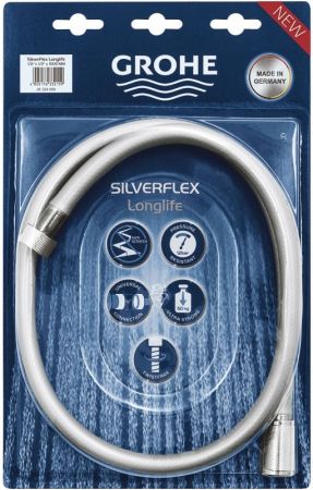 Душевой шланг GROHE Silverflex Longlife 1000 мм, хром (26334000)