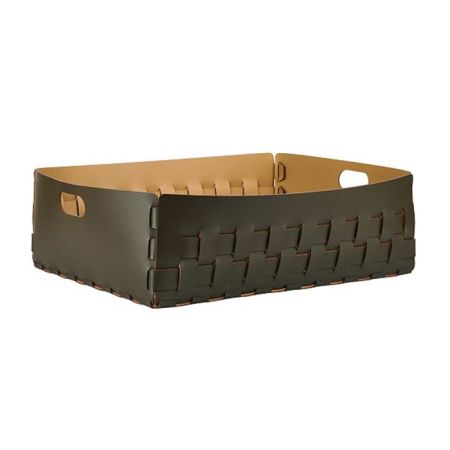 ADJ Корзинка Bottega, 60x50xH20 см., цвет: оливковый/горчичный, артикул 1049.55/40