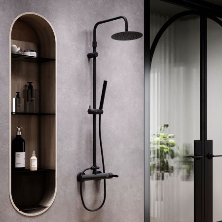 936710300 Scandinavian Pure душевая система с душевым смесителем, чёрный, шт, артикул 936710300