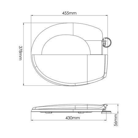 Крышка-сиденье для унитаза Nova King NV2022, белый, артикул NV2022