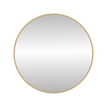 Зеркало с подсветкой LED Fixsen FX-1070G круглое 70х70 см, золотой сатин