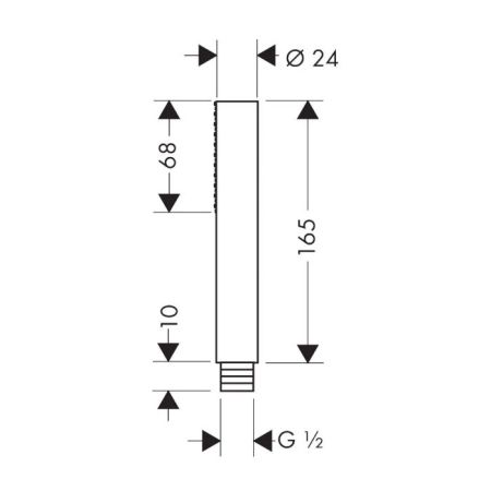 AXOR Starck Ручной душ-"палочка" 1jet, цвет шлифованный черный хром, артикул 10531340