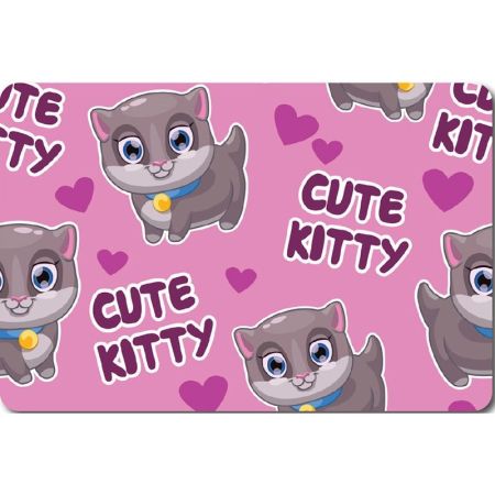 Коврик для ванной комнаты Veragio Carpet 60x40 VR.CPT-7160.15 с рисунком Kitty, артикул VR.CPT-7160.15