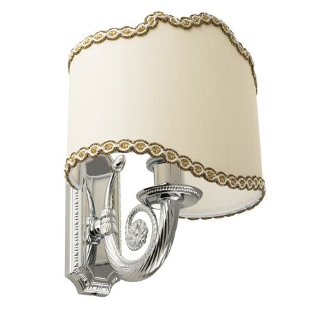 MIRELLA Светильник настенный H25хL20хP20 cm, ткань/хром, артикул 17258