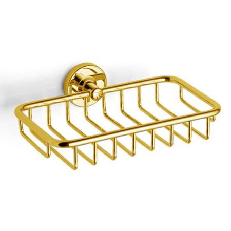 Bertocci Cinquecento Полка-сетка для душа 22х3х12 см, цвет: золото матовое, артикул 110 0572 5050