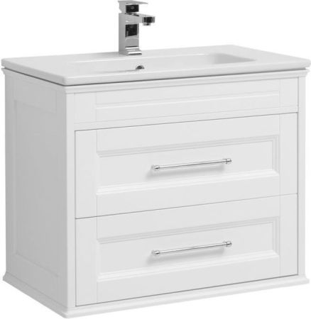 Тумба с раковиной Aquanet Бостон М 80 белый, артикул 00212668