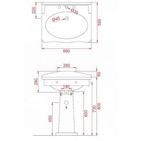 Artceram HERMITAGE Колонна для раковины 68см, цвет белый