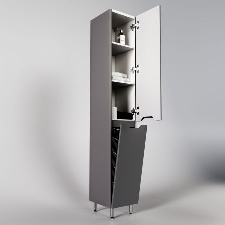 Тумба подвесная "Марелла 90" (2 ящ.) Люкс антискрейтч серый, PLUS