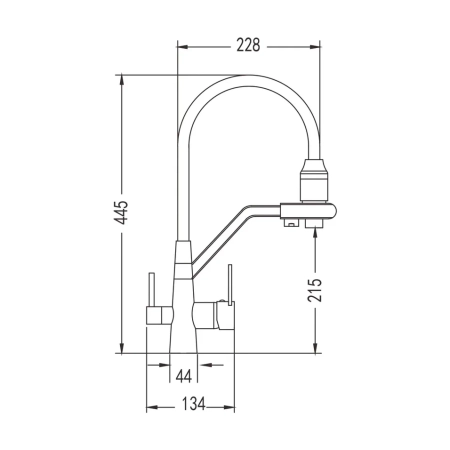 Смеситель для кухни Rose R558C, белый