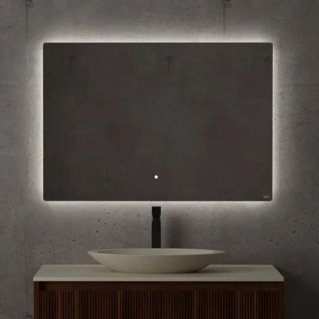 SALINI Зеркало для ванны OMBRA с LED подсветкой 1000х900х25 мм, влагостойкое AGC Сrystalvision, сенс выкл, крепления,обогрев, антизапот SALINI Зеркало для ванны OMBRA с LED подсветкой 1000х900х25 мм, влагостойкое AGC Сrystalvision, сенс выкл, крепления,обогрев, антизапот