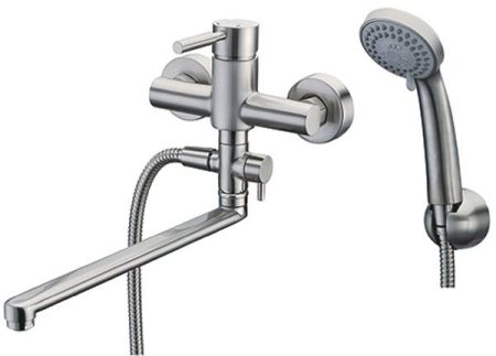 Смеситель для ванны WasserKRAFT Wern 4202L универсальный Хром матовый