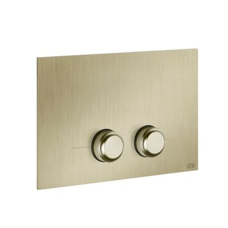 GESSI VENTI20 Клавиша смыва для унитаза двойная, для инсталляций Geberit Sigma8 и Sigma12, цвет Brushed Brass PVD, артикул 54651#727