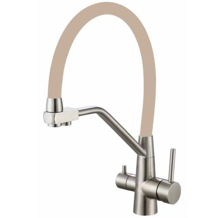 Смеситель для кухни с подключением к фильтру Fmark FS0662-L12, сатин