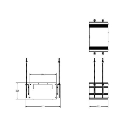 GESSI BINARIO Профиль линейный 250 мм., без подготовки под модули, цвет Black XL, артикул 61011#299