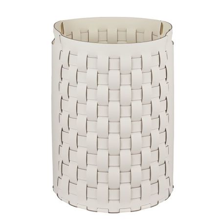 ADJ Круглая корзина для белья Bottega, D40xH57 см., цвет: белый/панна котта, артикул 1057.10/16