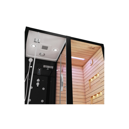 Сауна ALBANO Nero-R комбинированная 2в1 Cerutti SPA Black 1800x1100x2230