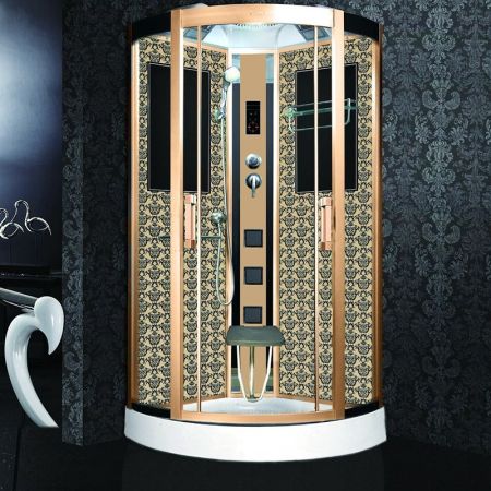 Душевая кабина Niagara Lux 7715 90x90 профиль Золото задняя стенка Золото, артикул 7715G