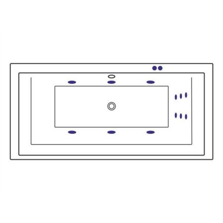 Ванна EXCELLENT Crown Grand 190x90 "LINE" (золото), артикул WAEX.CRG19.LINE.GL