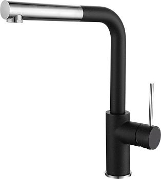 Rivelato Смеситель для кухни Albano Г-обр.с выдвижной лейкой D-35мм nero cromo арт.