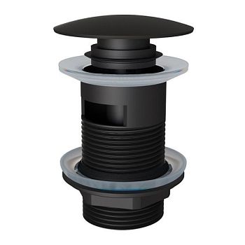 Донный клапан для раковины с переливом Knotlor BM9011BL, черный