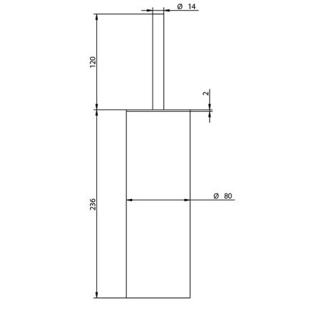 Bongio Time 2020 Ершик туалетный напольный, 350x80 мм, матовая сталь, артикул 70025AS00