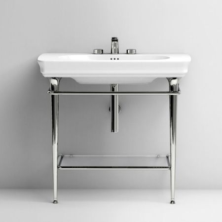 Artceram CIVITAS Структура металлическая Tonda для раковины 90см, полка стекло, цвет хром