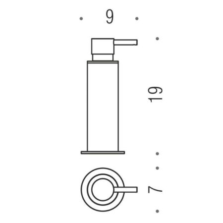 Colombo Plus Дозатор для жидкого мыла, настольный, цвет: PVD графит матовый, артикул W4980.GM