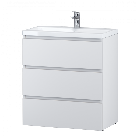 M91FSX0752WG GEM S, База под раковину, напольная, 75 см, 3 ящика, белый глянец, артикул M91FSX0752WG