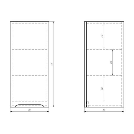 Шкаф подвесной Dreja QL 35 см, белый, артикул 99.0010