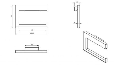 Держатель туалетной бумаги Langberger Black Edition 38043A-BP Черный матовый