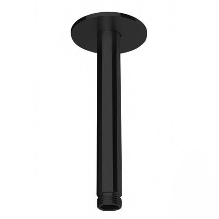 Держатель верхнего душа, Almar, Shower Arms, вид-потолочный, вынос, мм-150, с круглым отражателем, цвет-черный матовый, артикул E021107.MB