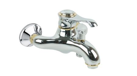 Emmevi Tiffany, однорычажный смеситель для ванны без ручного душа, цвет хром-золото