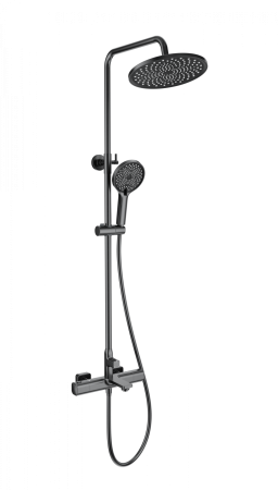 Душевая система с термостатом WONZON & WOGHAND SOLID, Темный графит (WW-C3011-A-BGG), артикул WW-C3011-A-BGG