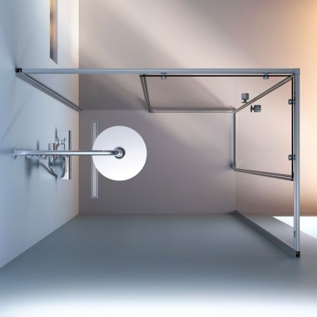 W94G-403-12080-MТ Душевое ограждение X-Joy Square Slide 120х80, мат хром, прозрачное, артикул W94G-403-12080-MТ