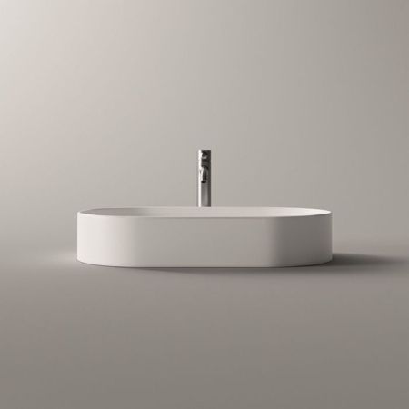 Alice Spy Раковина Oval 65x36хВ12, накладная, без отверстия под смеситель, белый глянцевый, артикул 34240101