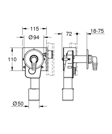 Слив для стиральной машины GROHE Rapid Pro (39040000), артикул 39040000