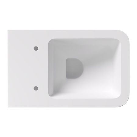 Унитаз, Alice, Hide, безободковый (с открытым смывным краем), тип установки-подвесной, ширина, мм-350, глубина, мм-550, высота, мм-345, форма чаши-прямоугольная, выпуск-горизонтальный, материал-керамика, сиденье-необходимо заказать, вид грязеотталкивающег, артикул 31210109