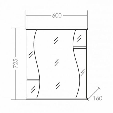 Зеркальный шкаф СаНта Лира 60 101064, цвет белый