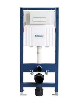 Инсталляция BELBAGNO для подвесного унитаза в комплекте с кнопкой смыва BB-101-M-BR