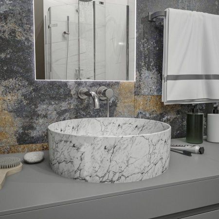 Раковина чаша Maretti EA13NS10-740MR, белый мрамор, артикул EA13NS10-740MR