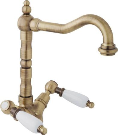 Смеситель Для Раковины CEZARES First Бронза (ручки Белые) Opadiris, артикул 