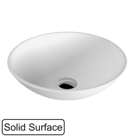 Умывальник WHITECROSS Jade D=40,5 (белый мат) иск. камень, артикул 0703.040040.200