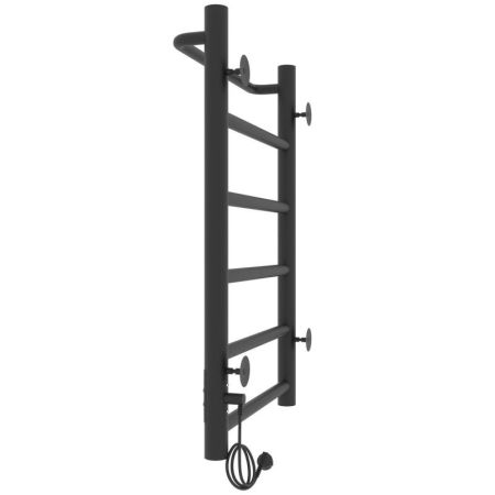 Полотенцесушитель электро "Прайм ЧКЧ П6 400*600", черный матовый, правый, артикул 73207593