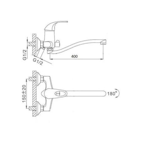 Смеситель для ванны D-Lin D146454