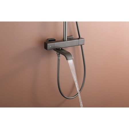 Душевая система с термостатом Raglo R22.26.09, графит, артикул R22.26.09