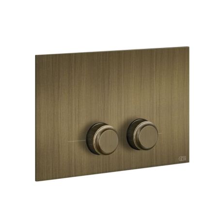 GESSI VENTI20 Клавиша смыва для унитаза двойная, для инсталляций Geberit Sigma8 и Sigma12, цвет Antique Brass, артикул 54651#713