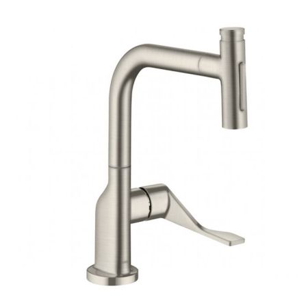 AX CitterioКухонный смеситель  230 с выт.душем, цвет сталь, артикул 39863800