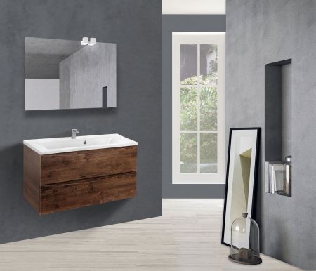 База под раковину Mia 900 подвесная, 2 выкатных ящика soft close, R.Wood, артикул VMC-2MA900RW